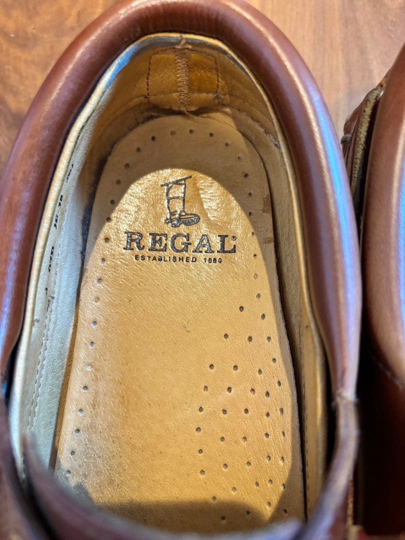 美品　REGAL ブラウン モカシンシューズ 26㎝