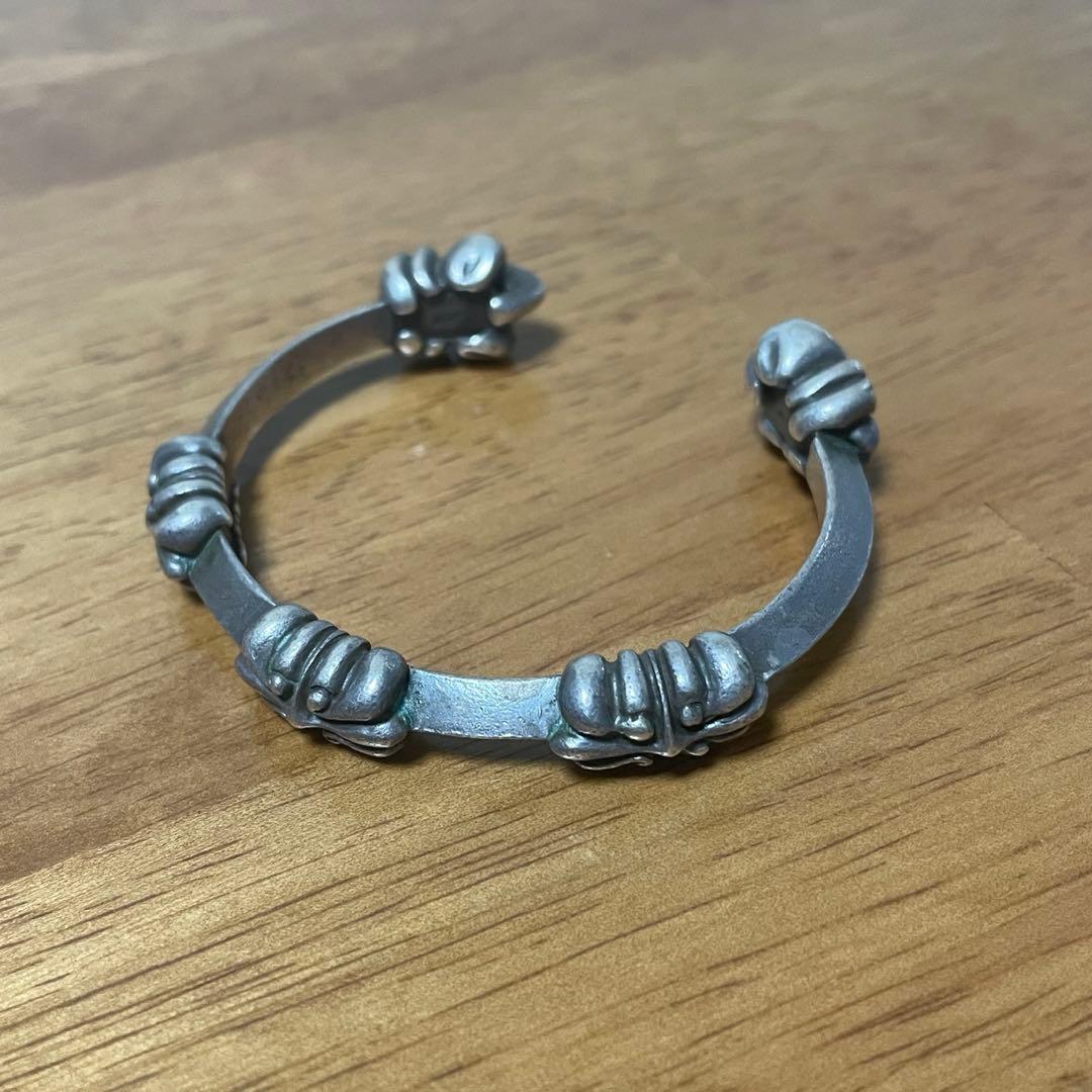 a972 A&G エーアンドジー クロス デザイン シルバー バングル