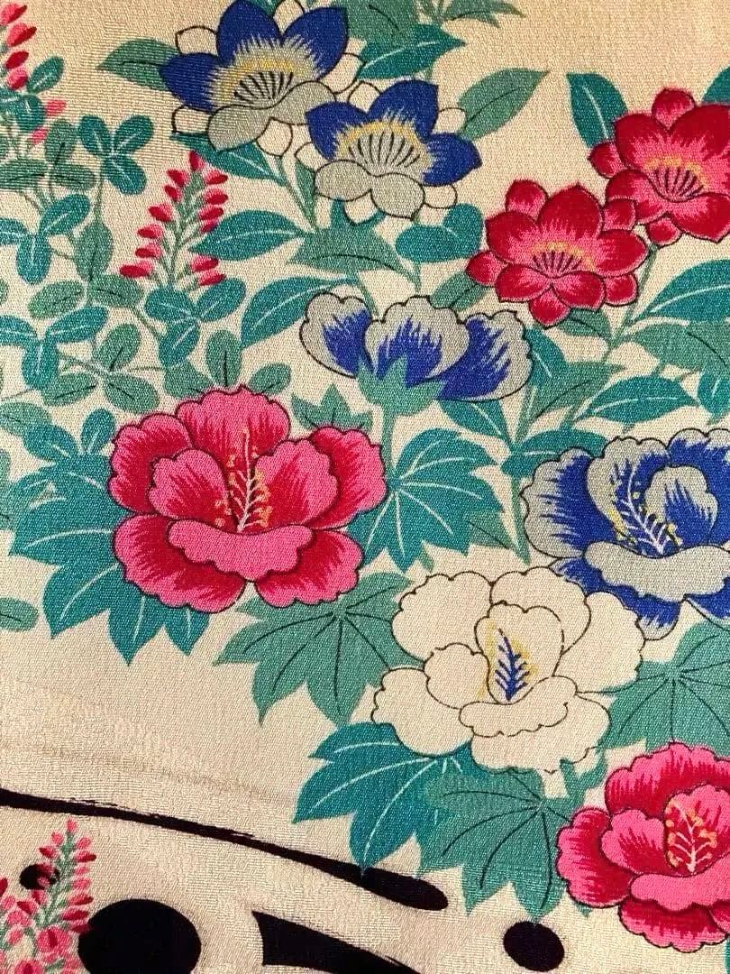週末セール！【美品・超レア！超希少アンティーク】琳派、大正ロマン大胆柄☆着物