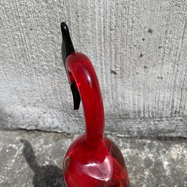 Salviati｜murano｜ガラスオブジェクト｜くちばし破損有｜鳥｜
