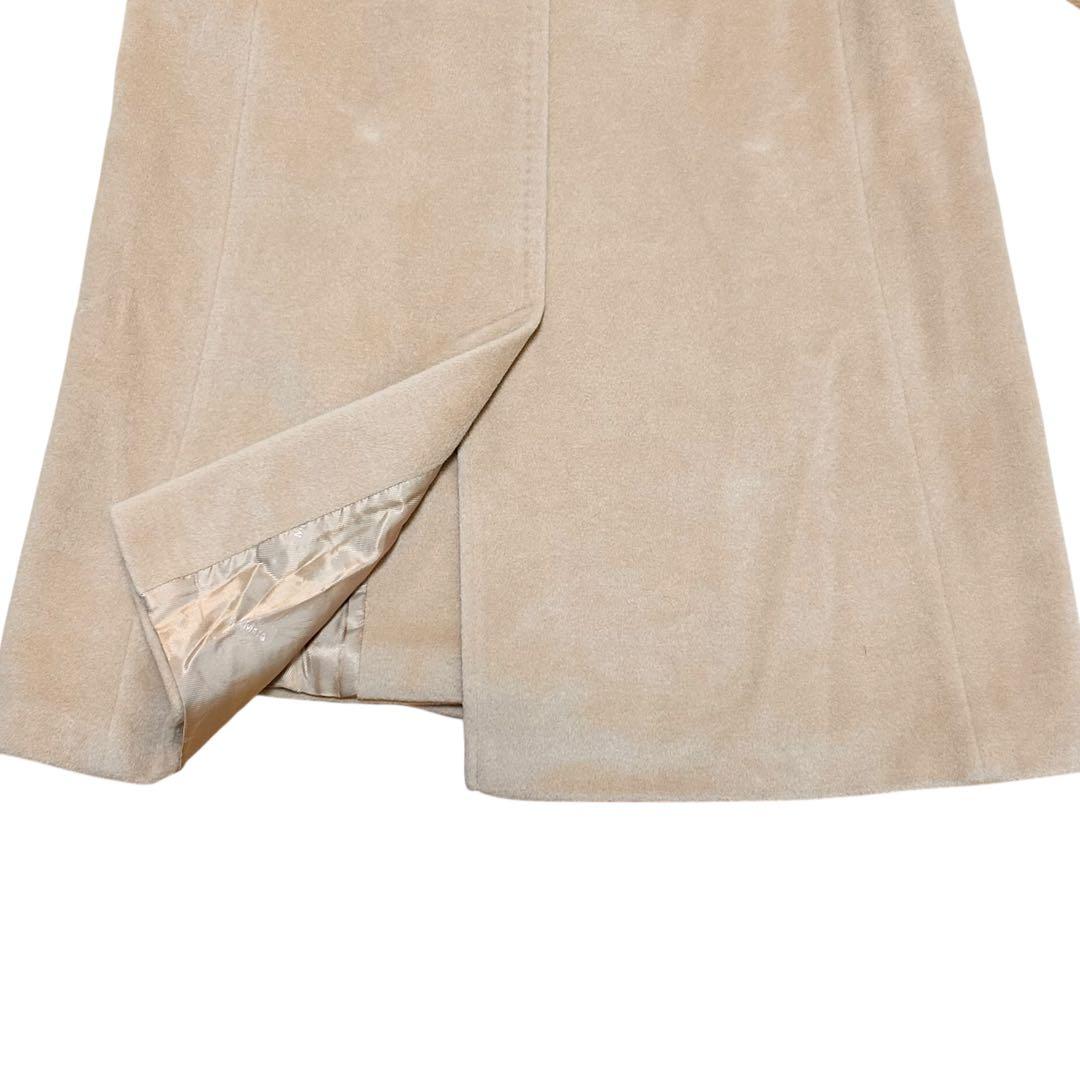 マックスマーラステュディオ ミドル丈コート アンゴラ ウール【L】ベージュ