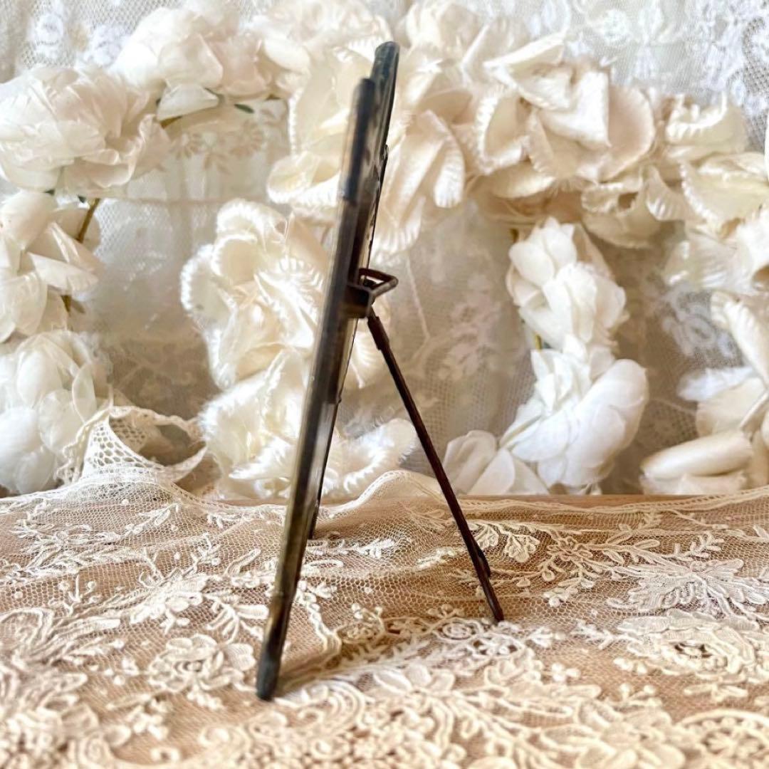 天使と花ガーランドのフレーム大小2個セット　フォト写真立て　フランスアンティーク