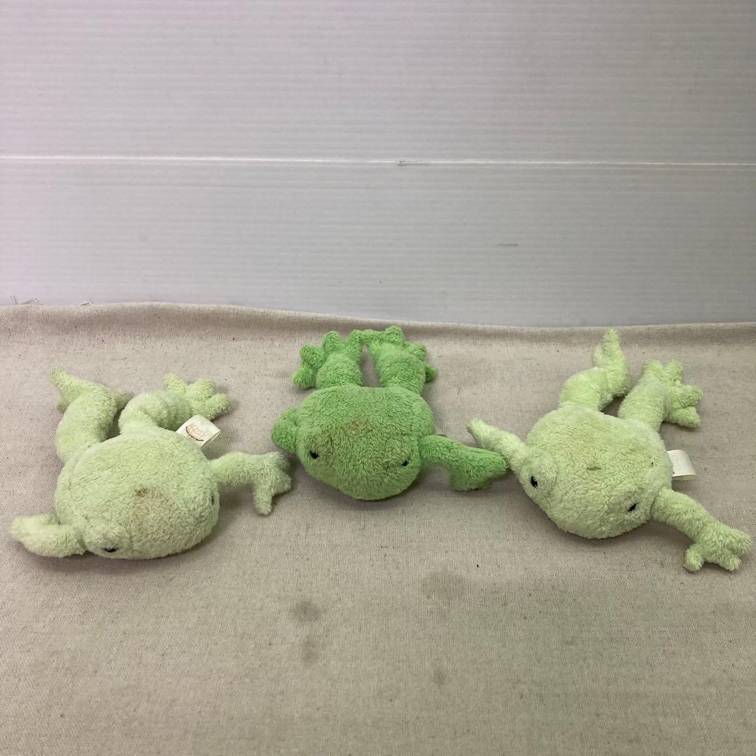 【3点セット★希少】カエル　蛙　シナダ　ぬいぐるみ　ナオズスタッフ　マスコット