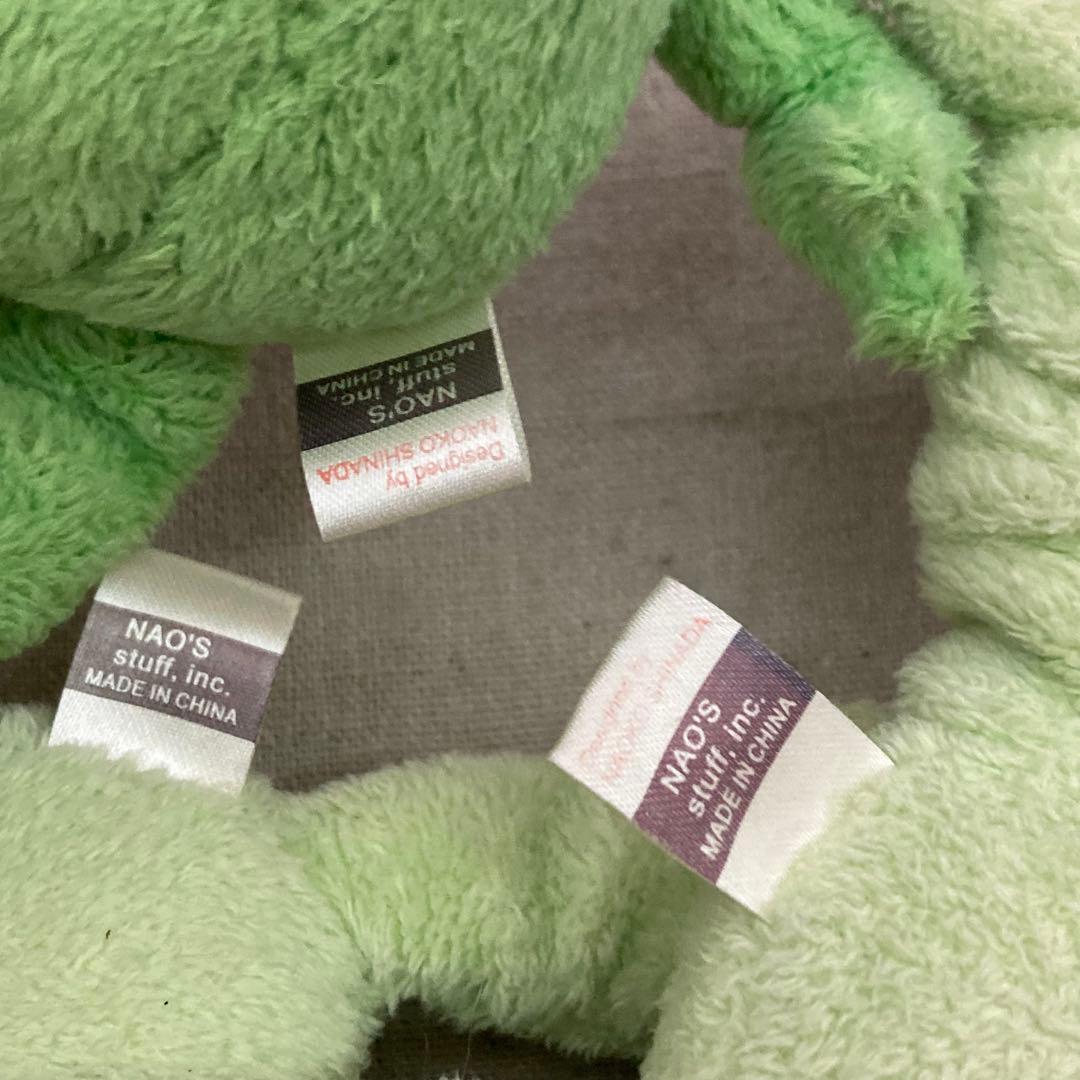 【3点セット★希少】カエル　蛙　シナダ　ぬいぐるみ　ナオズスタッフ　マスコット