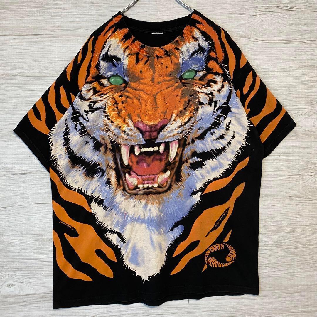 【入手困難】リキッドブルー　アニマルプリント Tシャツ　虎　タイガー　総柄　海外