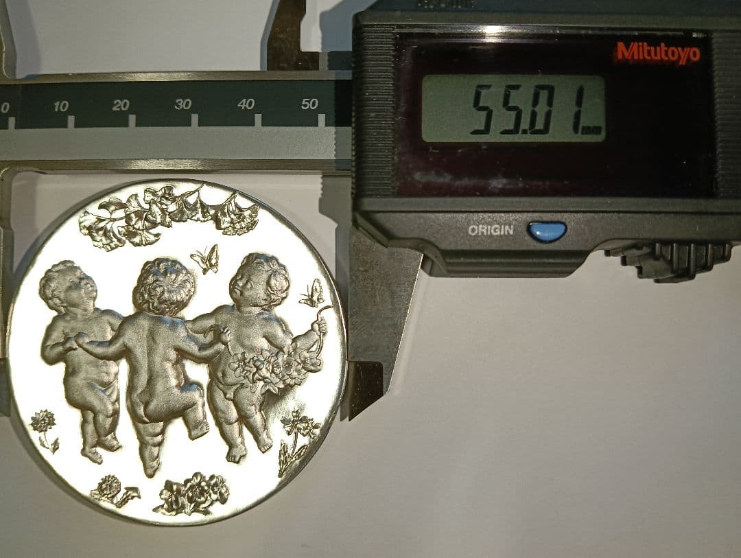 黒*ス様 純銀：品位.999 造幣国品マーク刻印　EXPO`90花の万博記念　重