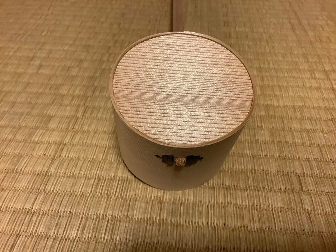 茶道具　湯桶+つくばい柄杓