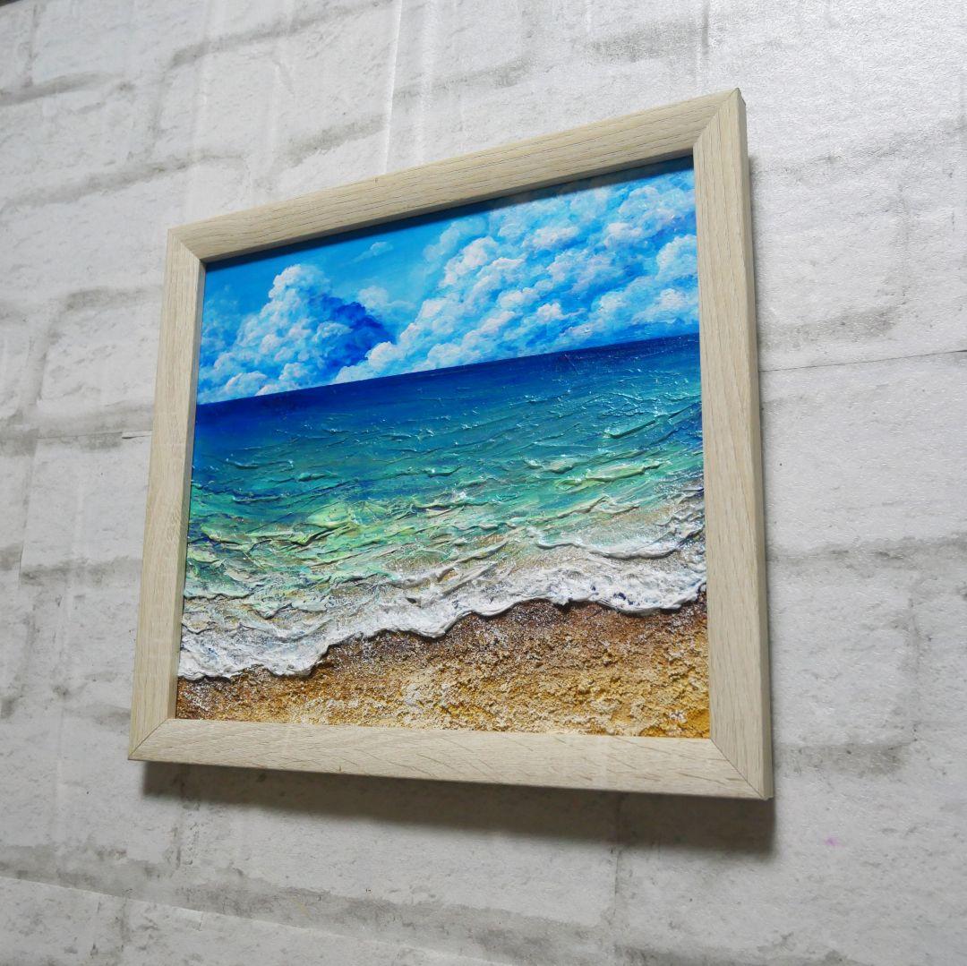 油絵 油彩 油彩画 絵 絵画【夏の海】
