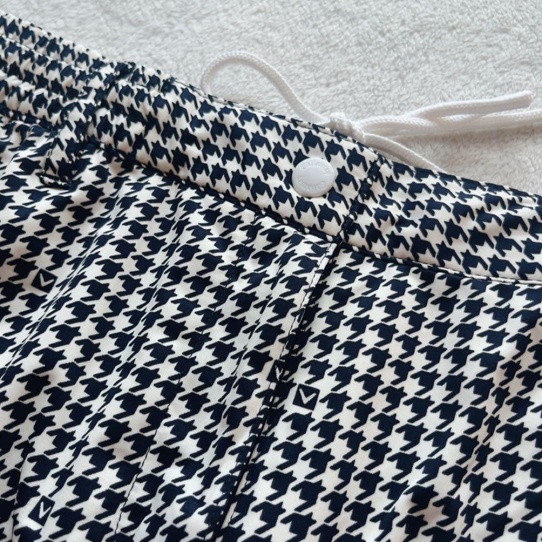 極美品　キャロウェイ　レインコート　ジャケット　パンツ　千鳥格子　L 　ネイビー