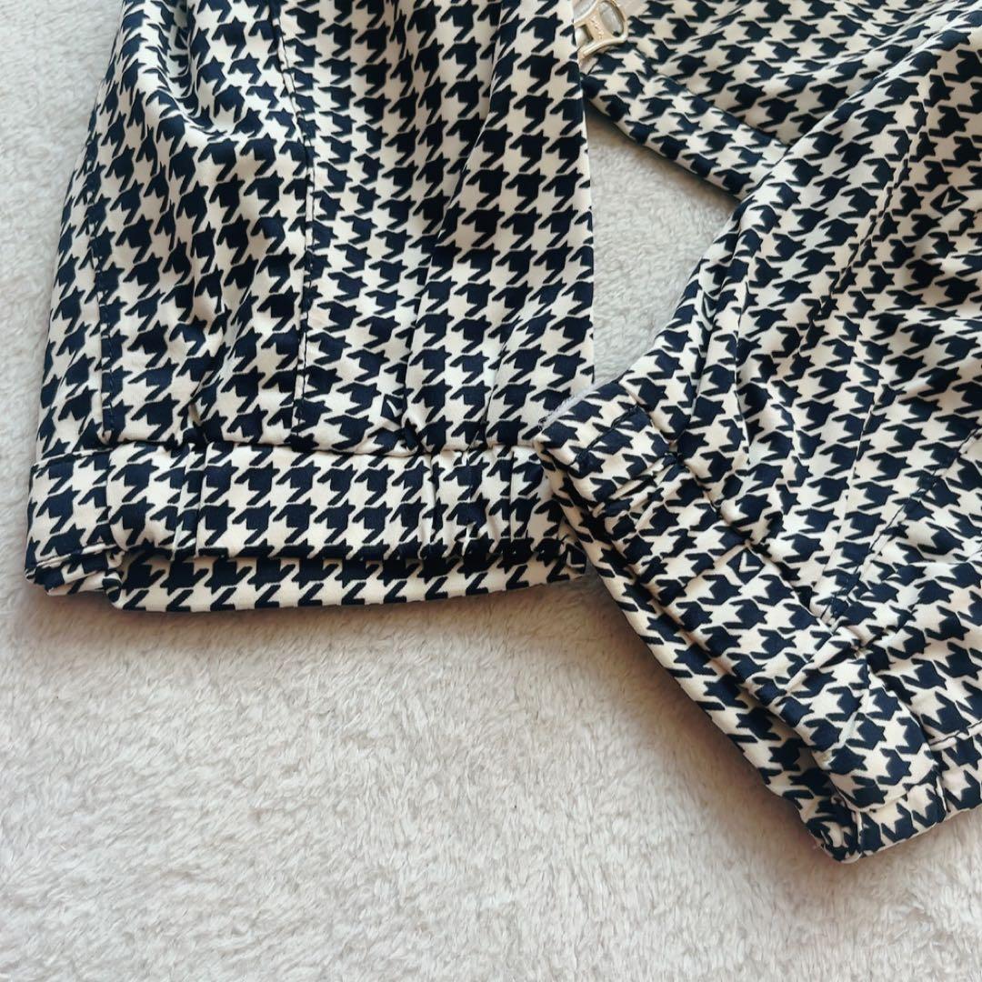 極美品　キャロウェイ　レインコート　ジャケット　パンツ　千鳥格子　L 　ネイビー