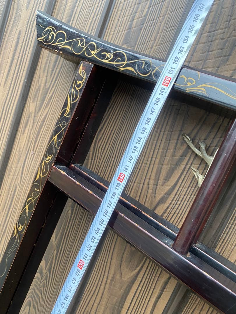 衣桁　和風ハンガーラック　着物掛け　和家具　和小物　黒衣桁