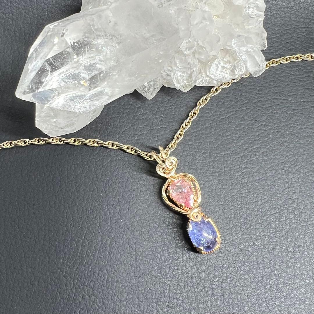 【for ランラン様】ピンクトルマリン＆タンザナイト　ペンダントトップ 他1点