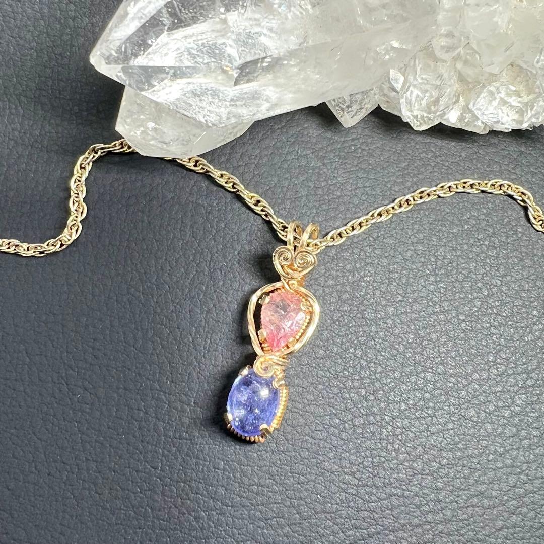 【for ランラン様】ピンクトルマリン＆タンザナイト　ペンダントトップ 他1点