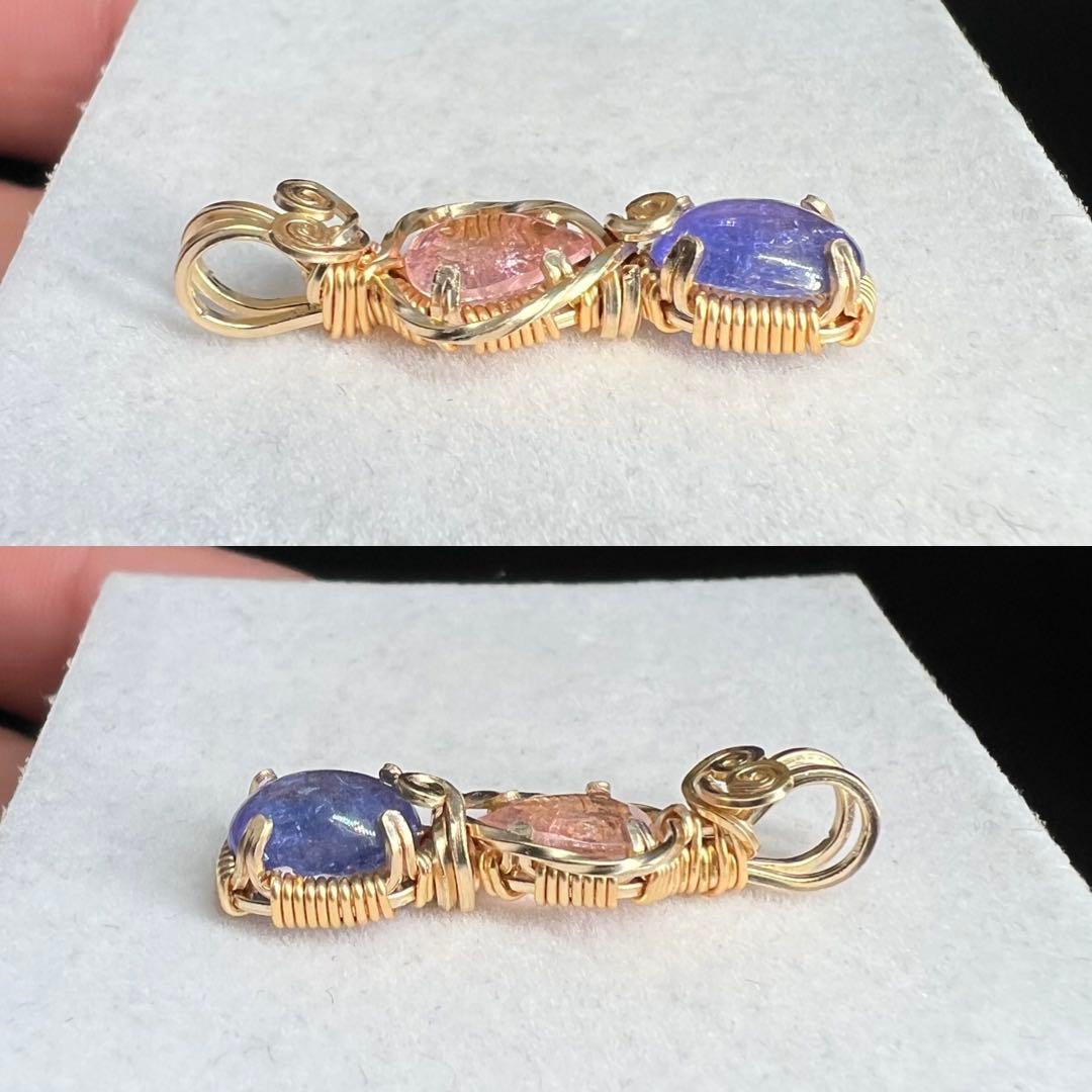 【for ランラン様】ピンクトルマリン＆タンザナイト　ペンダントトップ 他1点