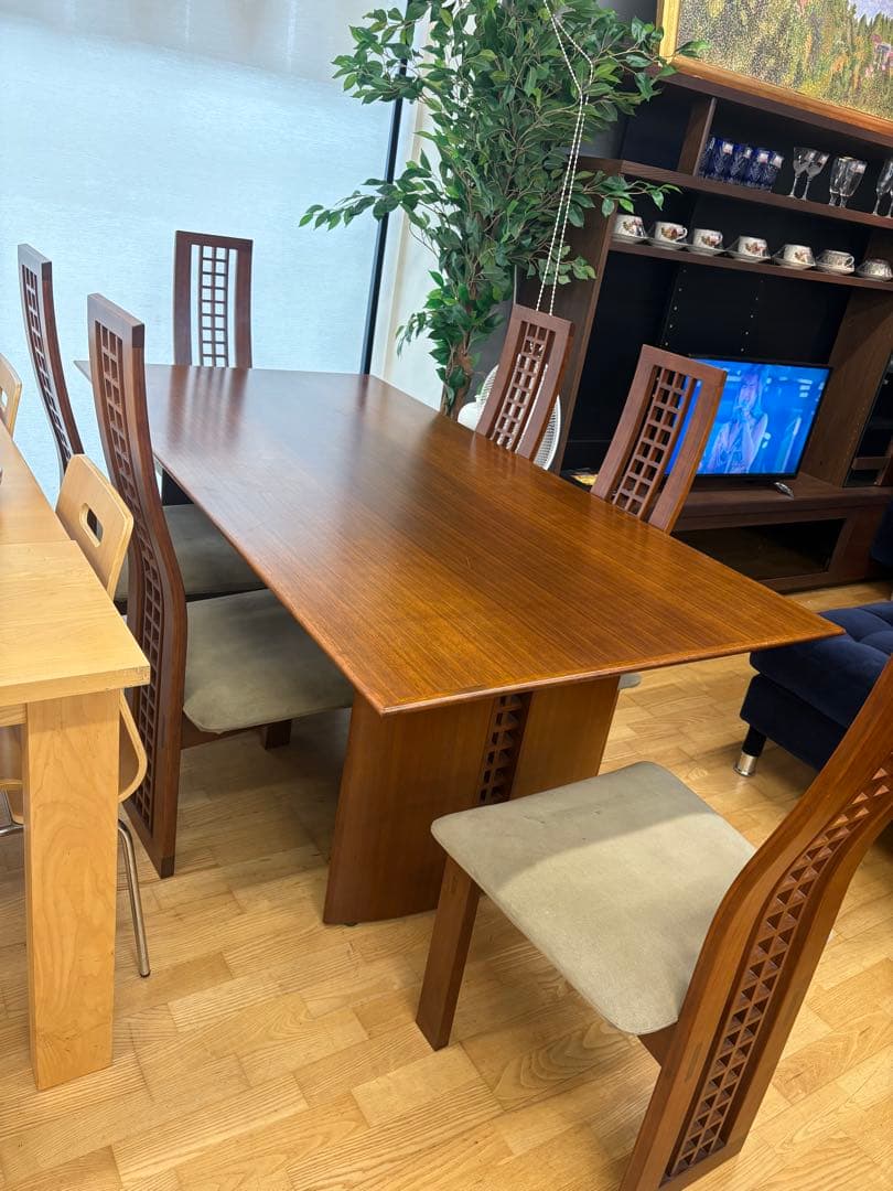 M126 匠工芸製　ダイニングテーブル7点セット 幅1800mm
