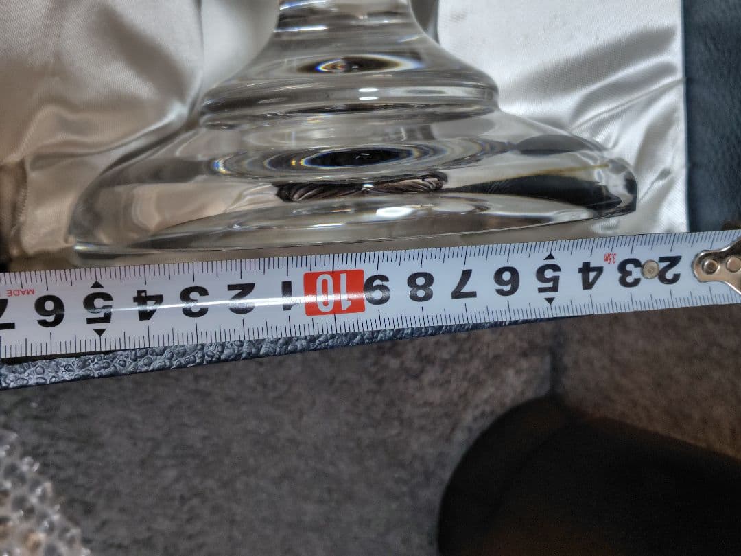 ELBE crystal 紫色花瓶 高さ約40cm