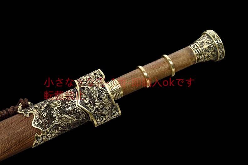 真鍮キリン剣の透かし彫り  古兵器 武具 刀装具 日本刀 模造刀 居合刀