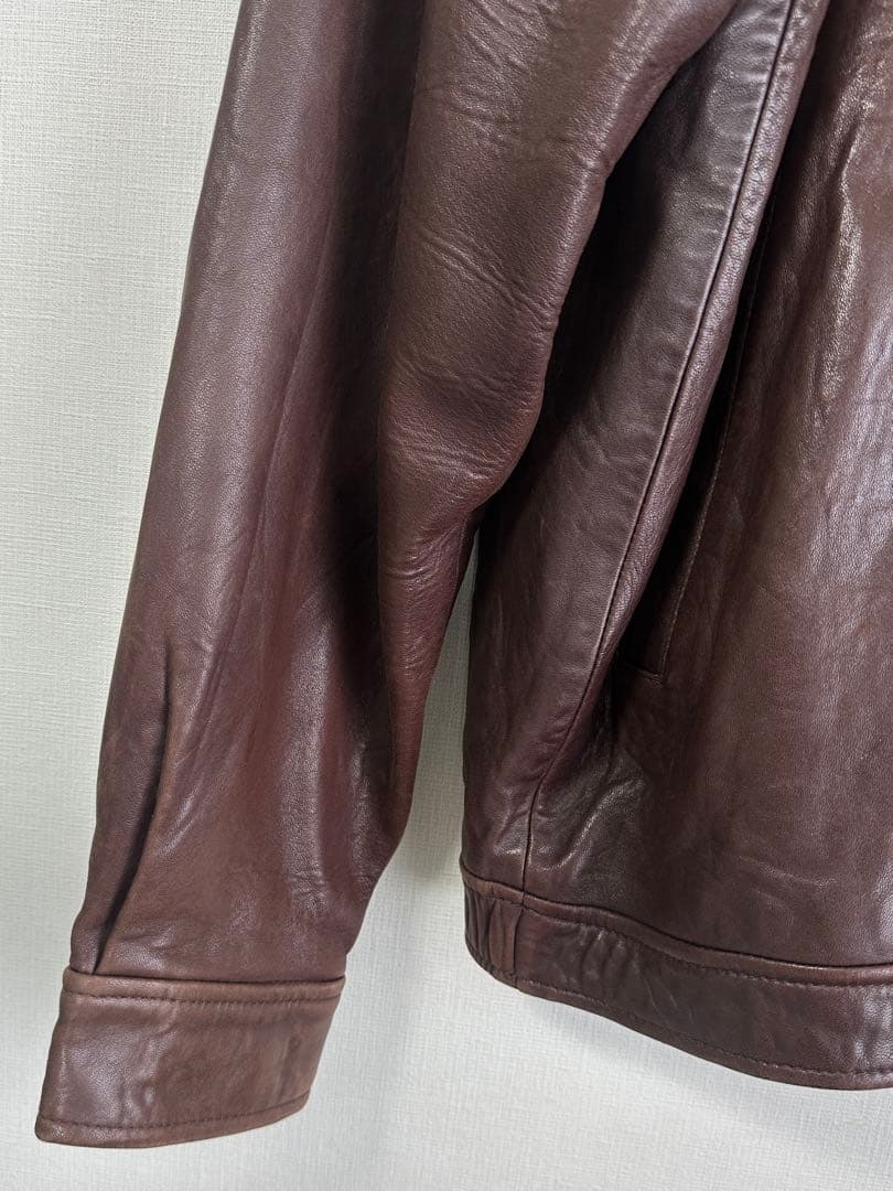 Polo by Ralph Lauren ブラウンレザーシングルライダース