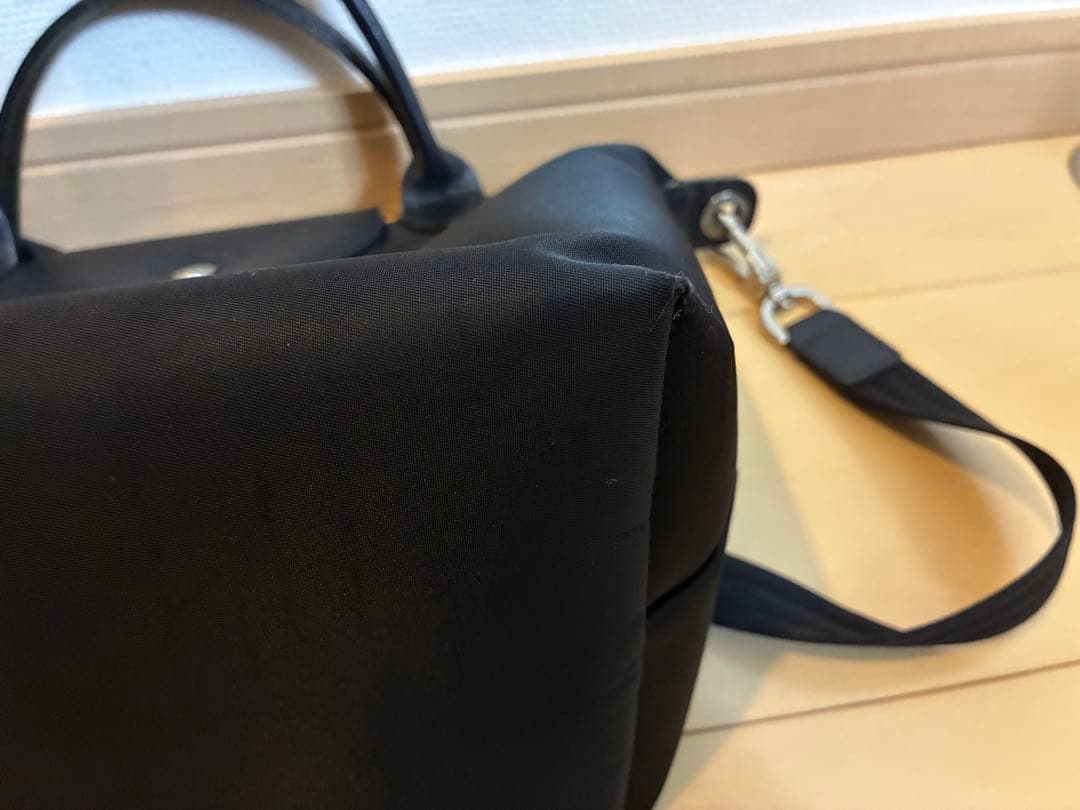 ロンシャン　プリアージュ　ブラック　ショルダー