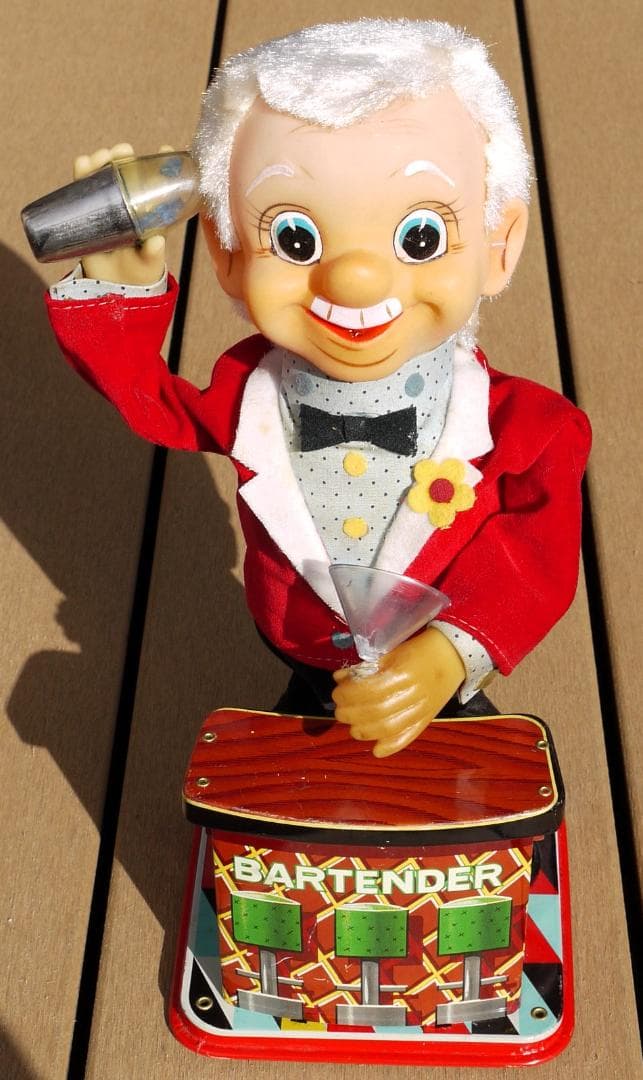 野村トーイ バーテンダー 1950年 箱付 ROSKO ブリキ おもちゃ