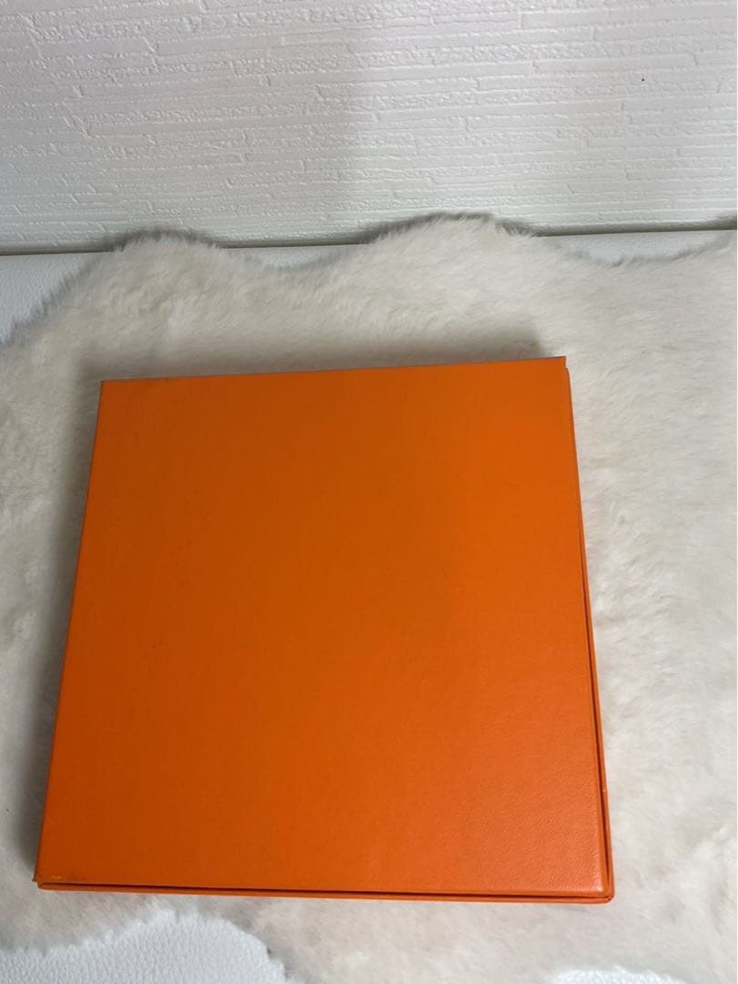 オレンジ パターンタオル 箱付き