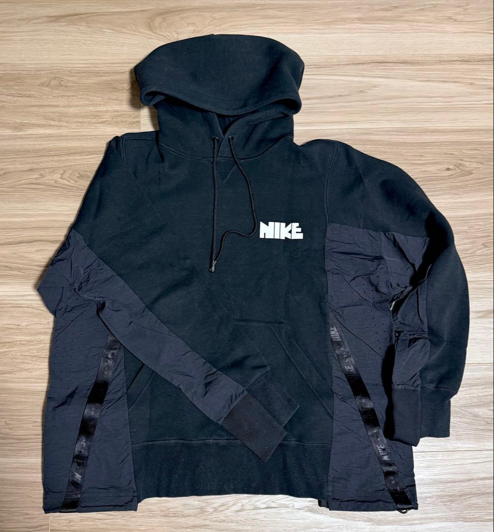sacai NIKE パーカー　L ブラック