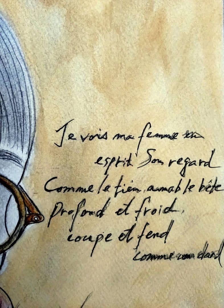 【F6号】藤田嗣治【猫と自画像】手描き/表裏サイン・鑑定書有り/鉛筆/水彩/額縁