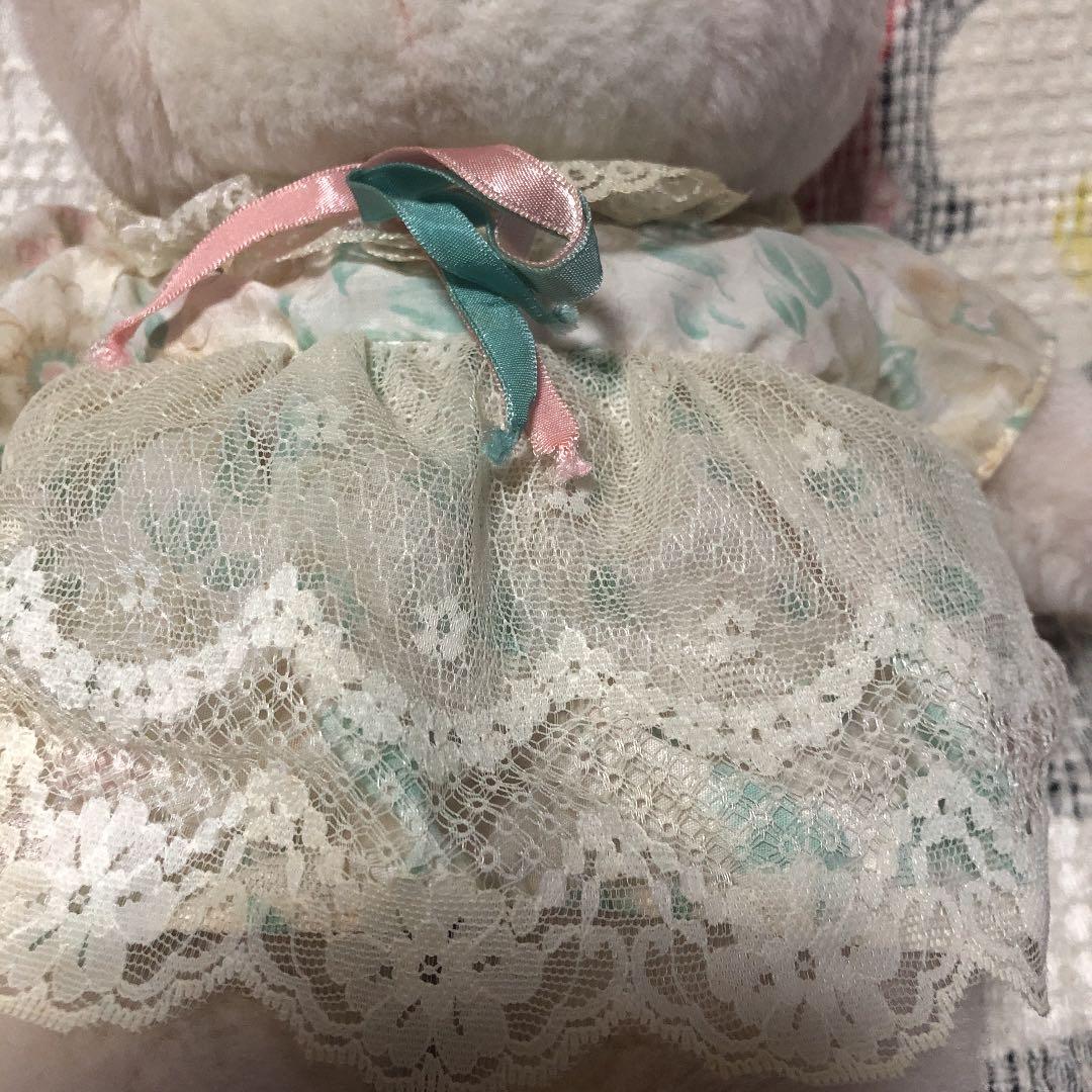 昭和レトロ　吉徳　うさぎ　薄いピンク色　ぬいぐるみ　中古品