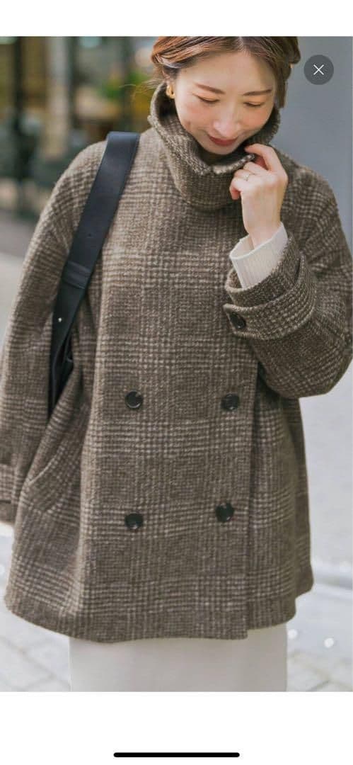 Spick and Span Wスライバーチェックハーフコート