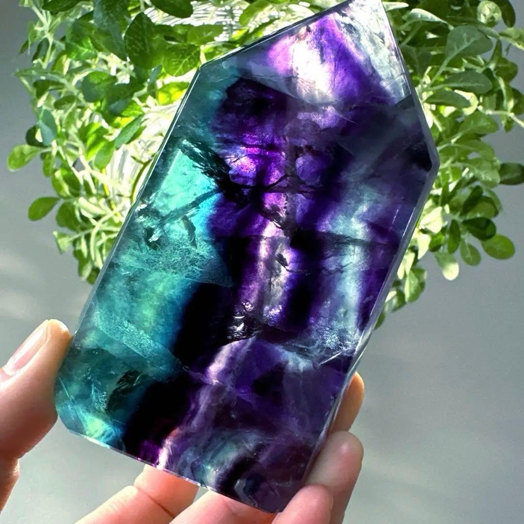 ブルーフローライト　タワー　10.5㎝　ハウス　フローライト