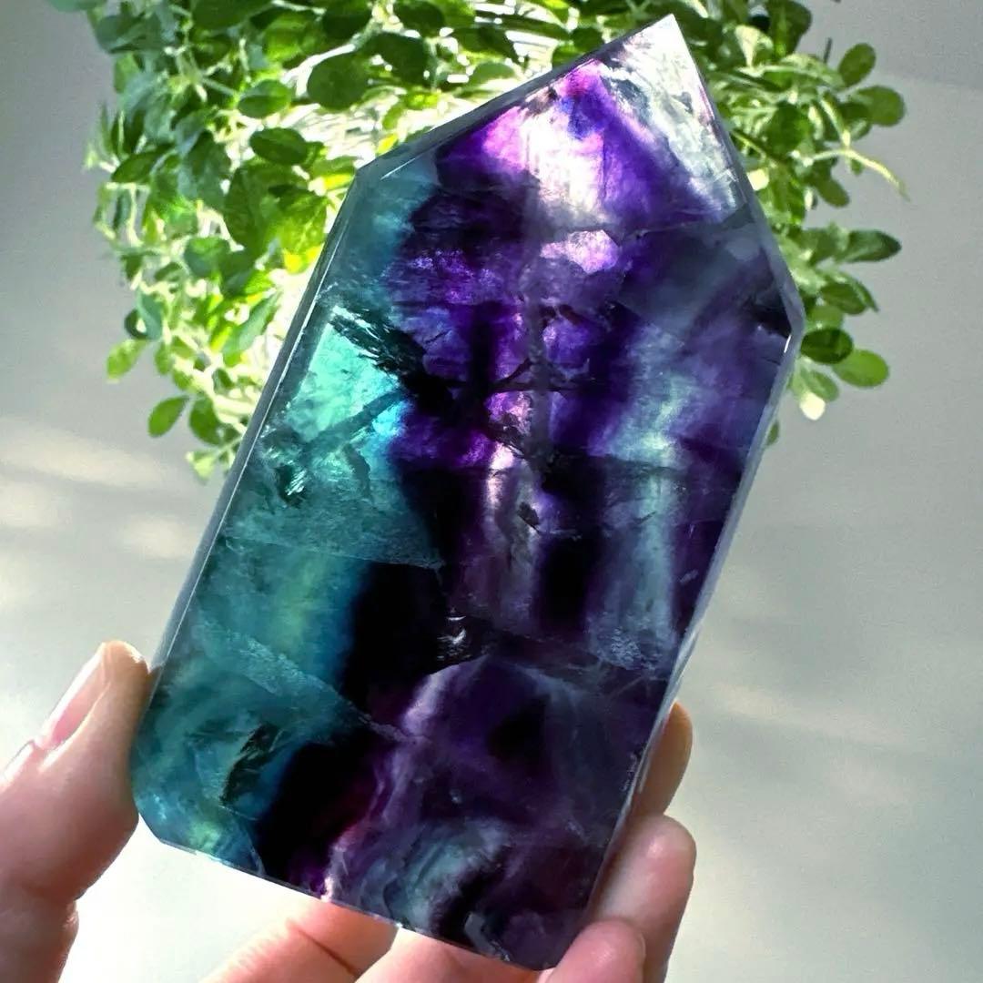 ブルーフローライト　タワー　10.5㎝　ハウス　フローライト