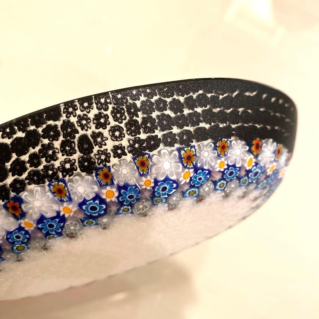 ベネチアンガラス ミルフィオリ 小皿 ムラーノガラス ヴェネチアンガラス