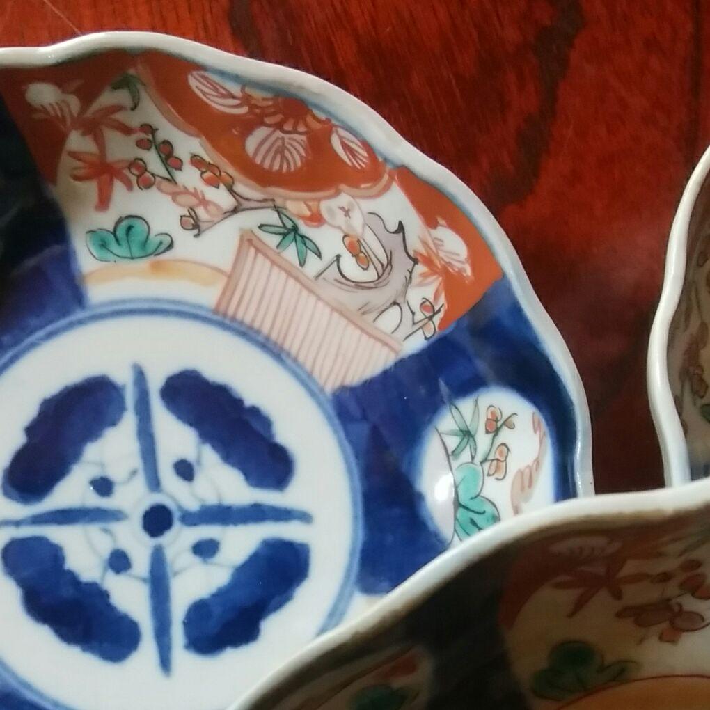 108  伊万里　色絵　膾皿　5客　5寸皿