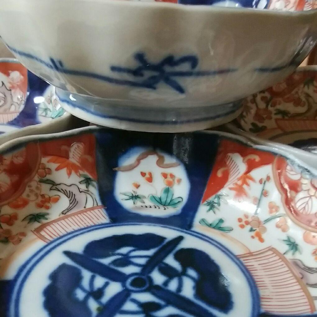 108  伊万里　色絵　膾皿　5客　5寸皿