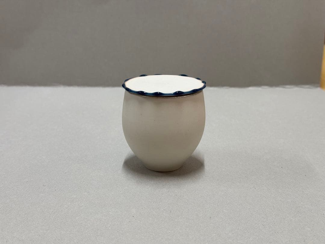 福本双紅 夜露 蓋器 茶器 現代陶芸 白磁