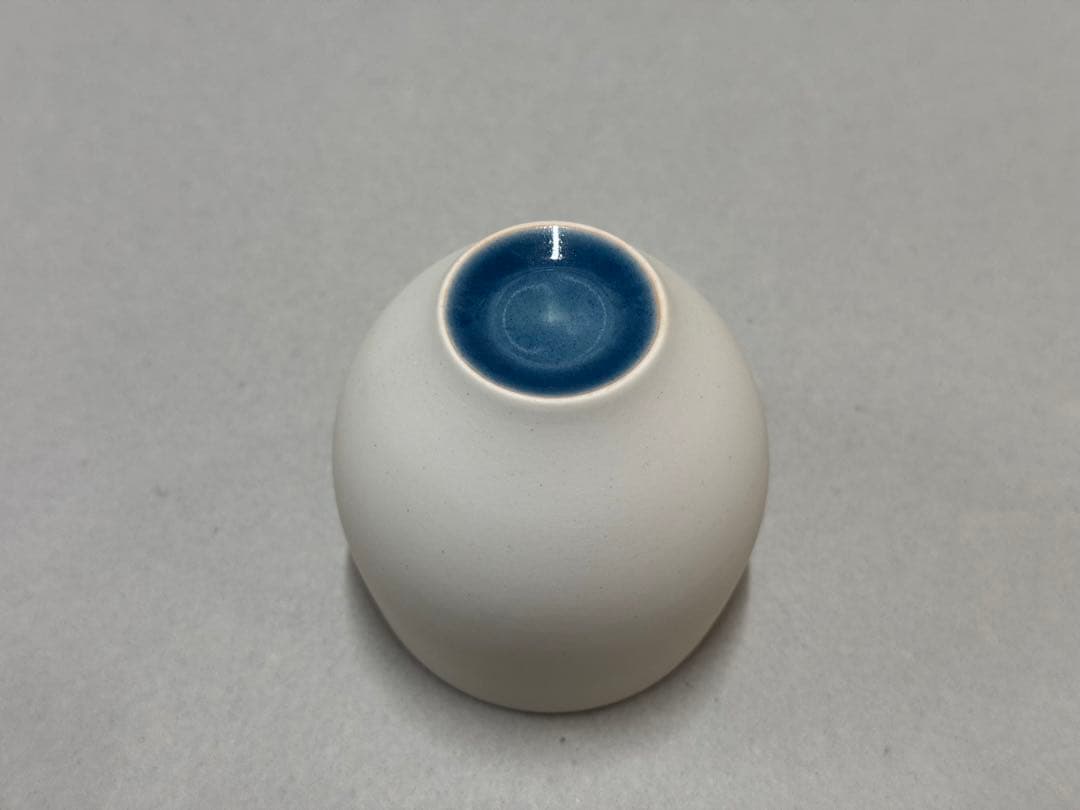 福本双紅 夜露 蓋器 茶器 現代陶芸 白磁