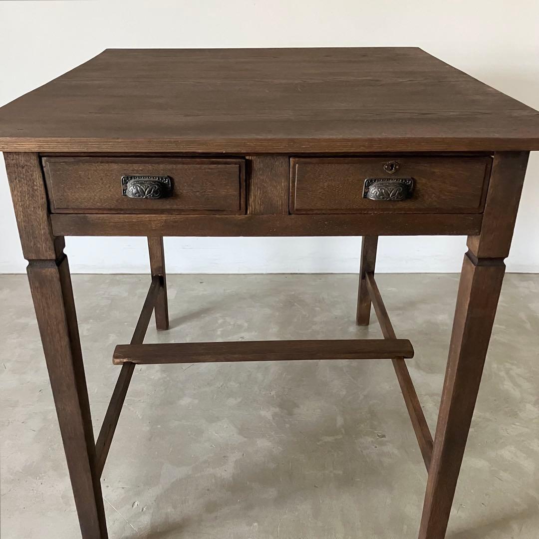 レトロ　アンティーク　ヴィンテージ　古道具　古家具　テーブル　机　木製