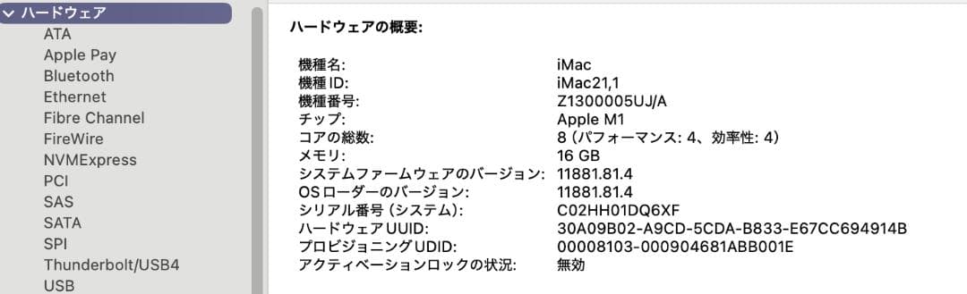【美品・訳あり】 カスタムモデル 24インチ M1 iMac パープル