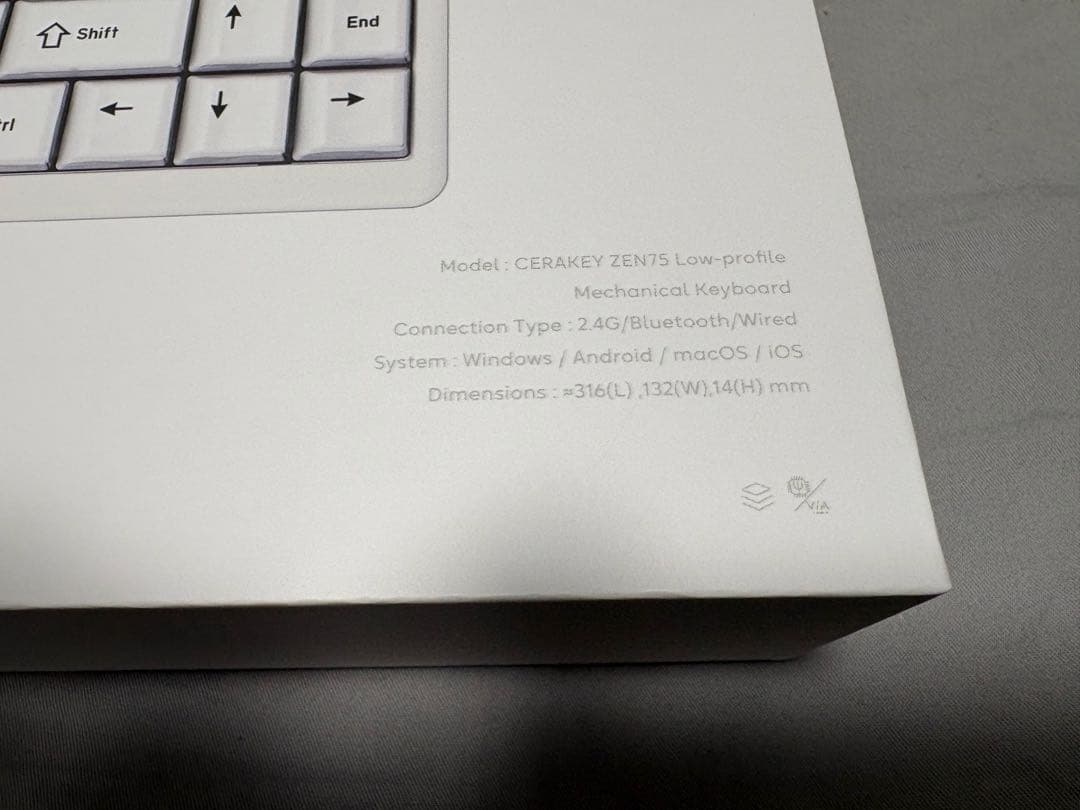 Cerakey ZEN75 Classic ロープロファイルキーボード