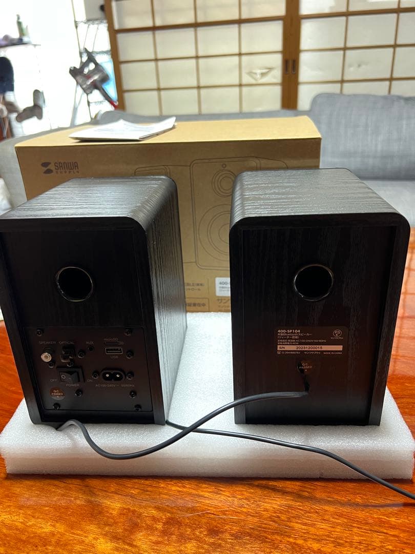 SANWA 木製Bluetoothスピーカー　新品