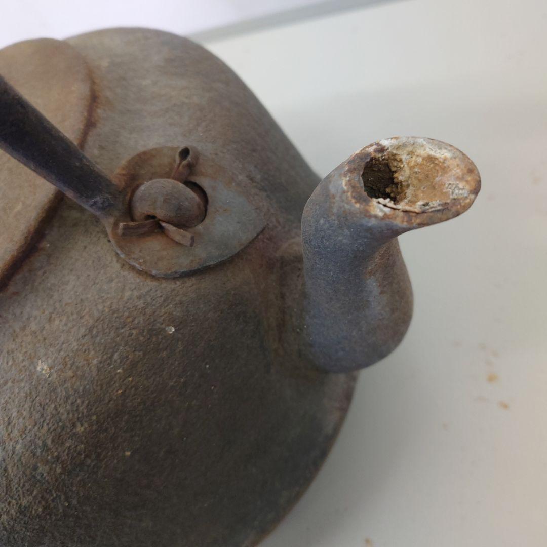 鉄製 丸型鉄瓶 経年劣化あり