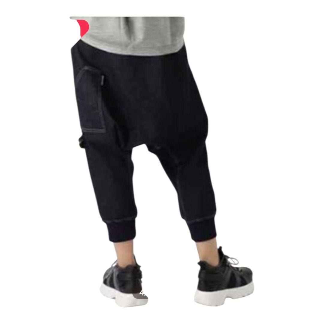 ♠【メルシーボークー】✨美品　サルエルデニム　ストレッチ　インディゴ/藍色　L