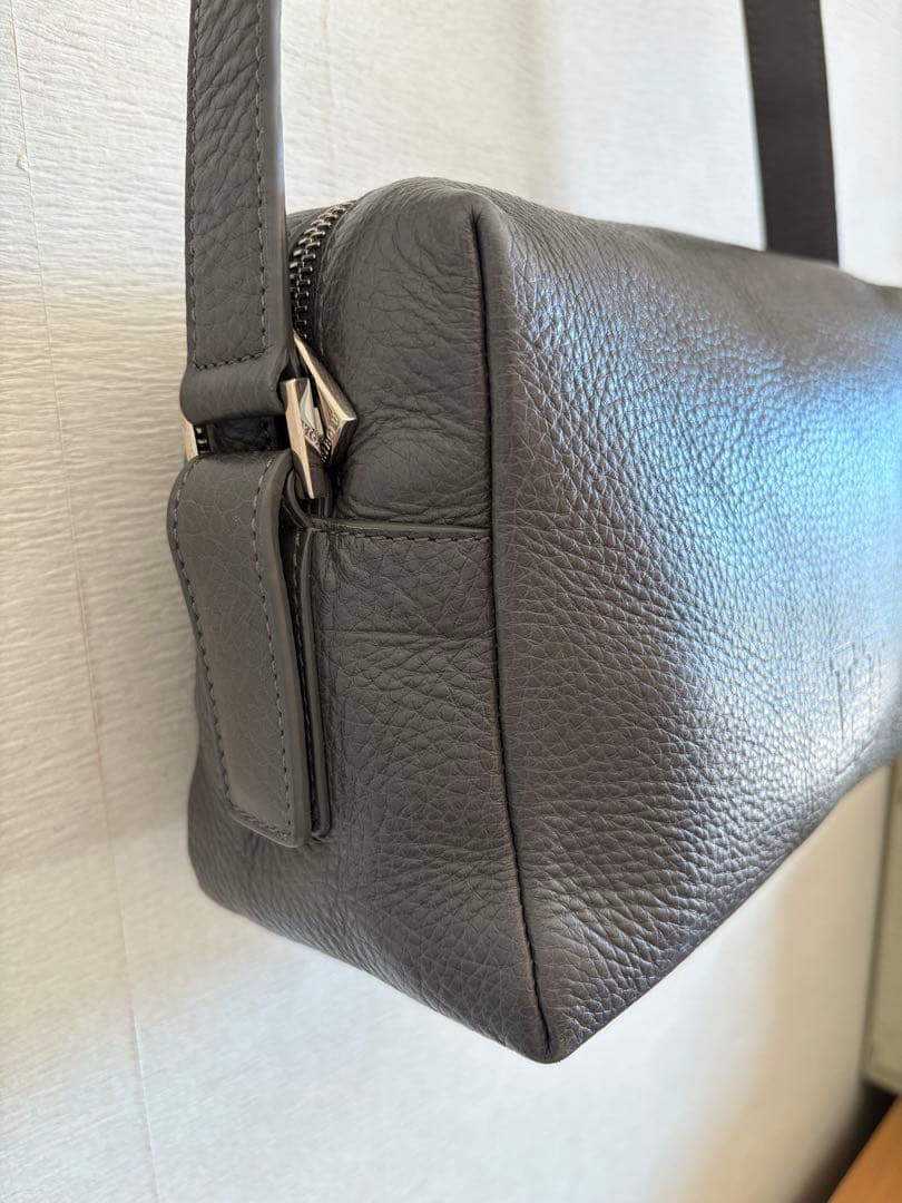 HIROFU【ヴィータ】レザーショルダーバッグ S 2WAY 本革　グレー