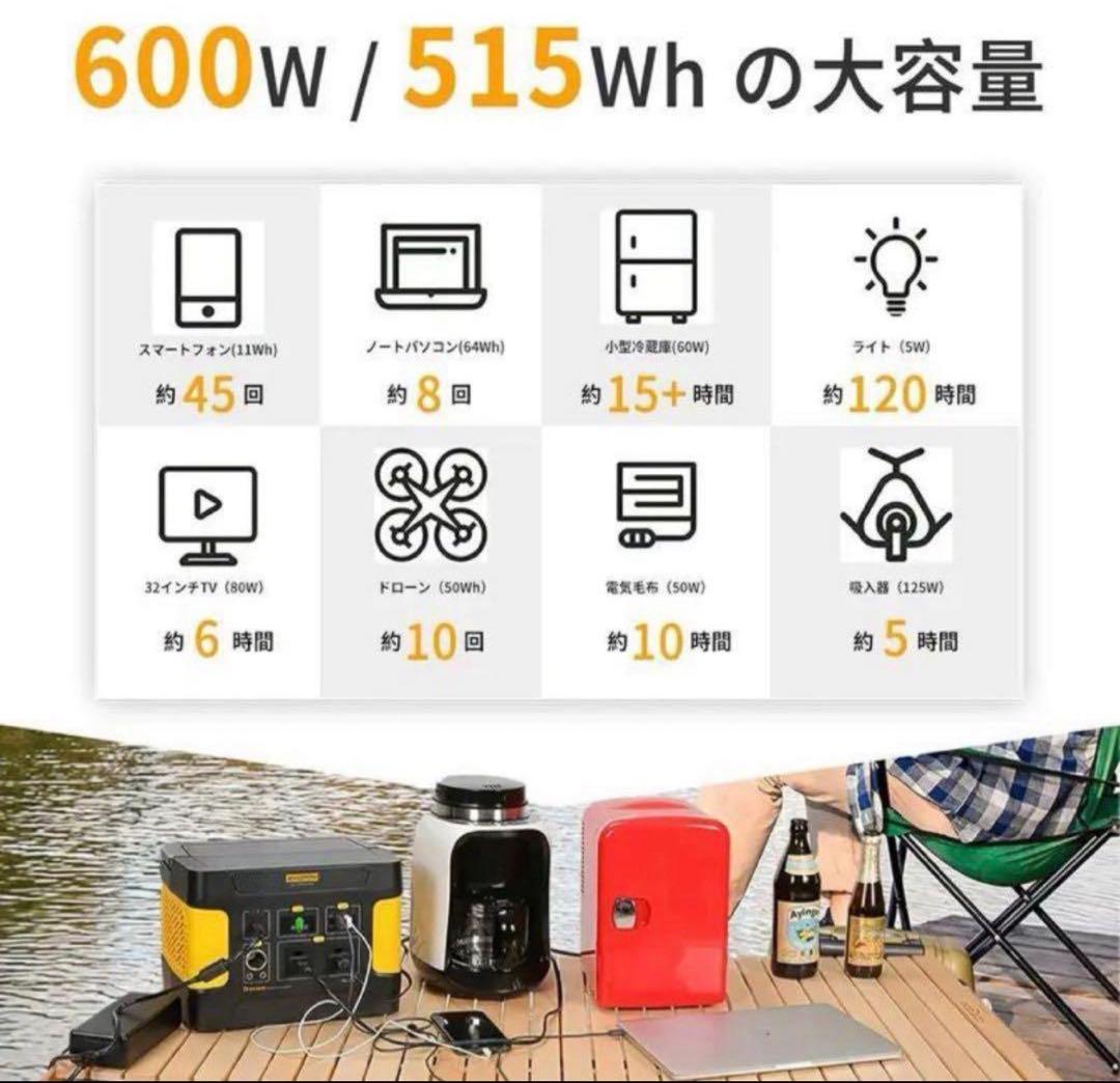 EEIVOLポータブル電源-515Wh/160938mAh　全新品