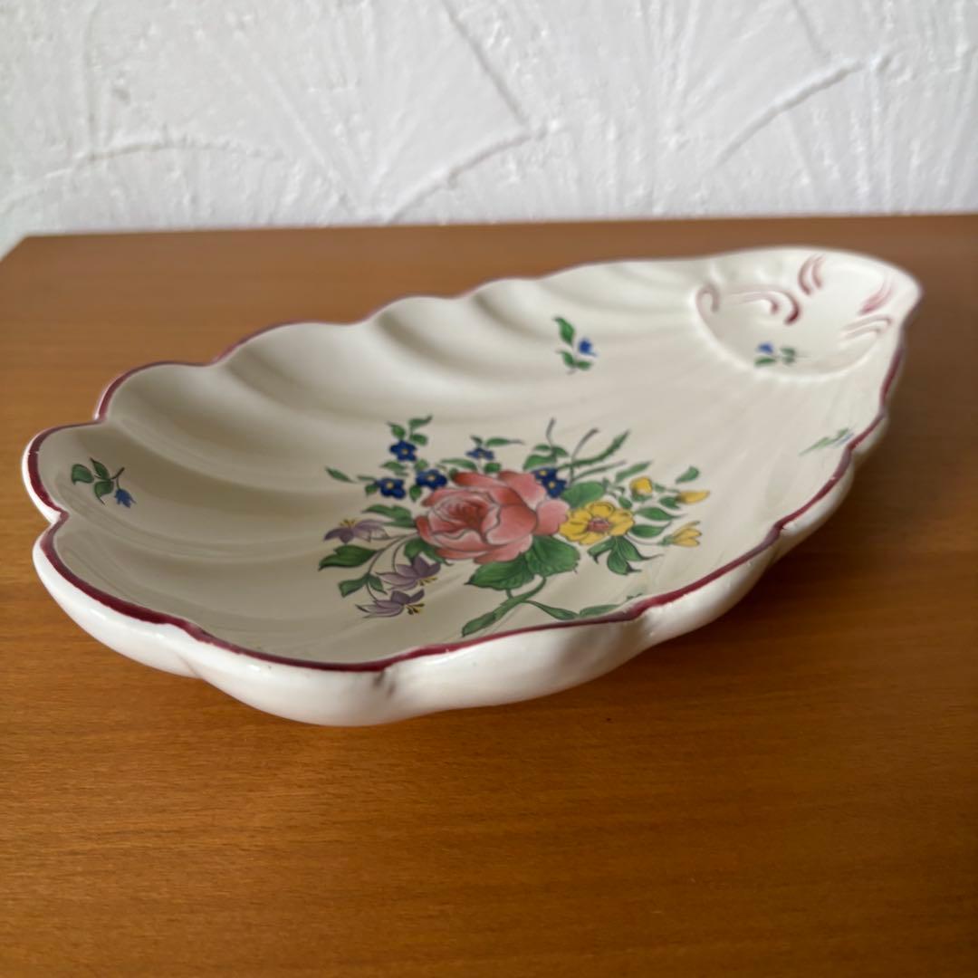 KGリュネヴィル ラヴィエ フランスアンティーク シェル型 薔薇