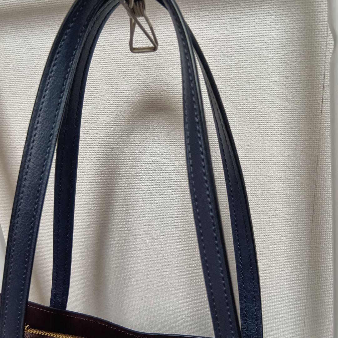 【美品】コーチ COACH レザートートバッグ　F73277 ネイビー