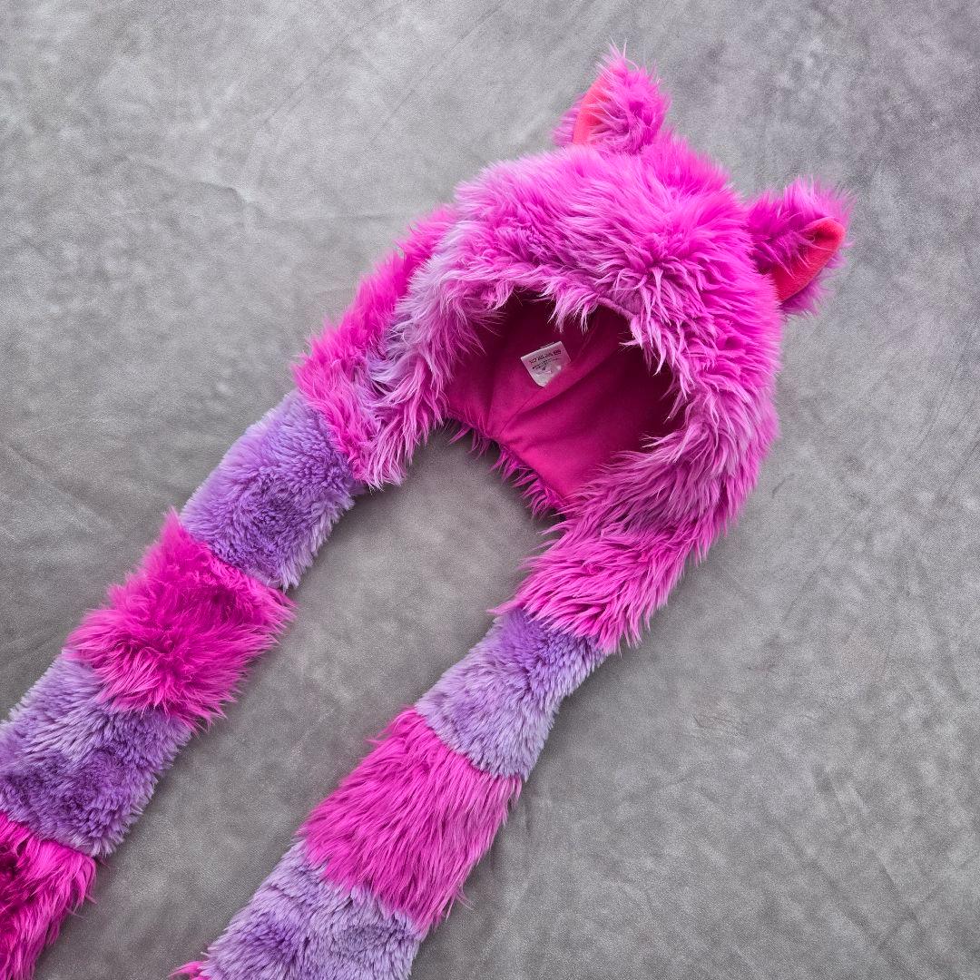 チェシャ猫 フード付マフラー マフラーキャップ