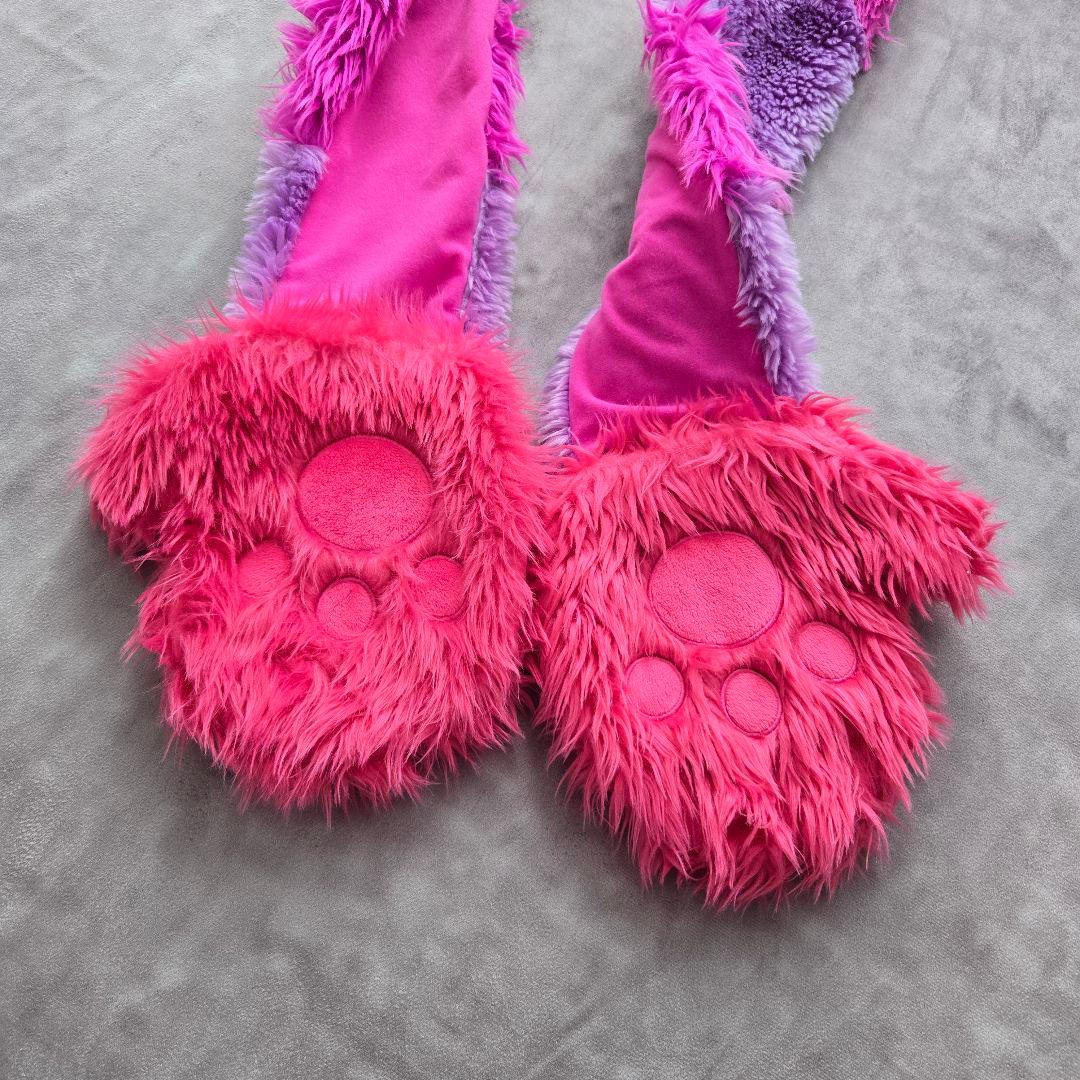 チェシャ猫 フード付マフラー マフラーキャップ