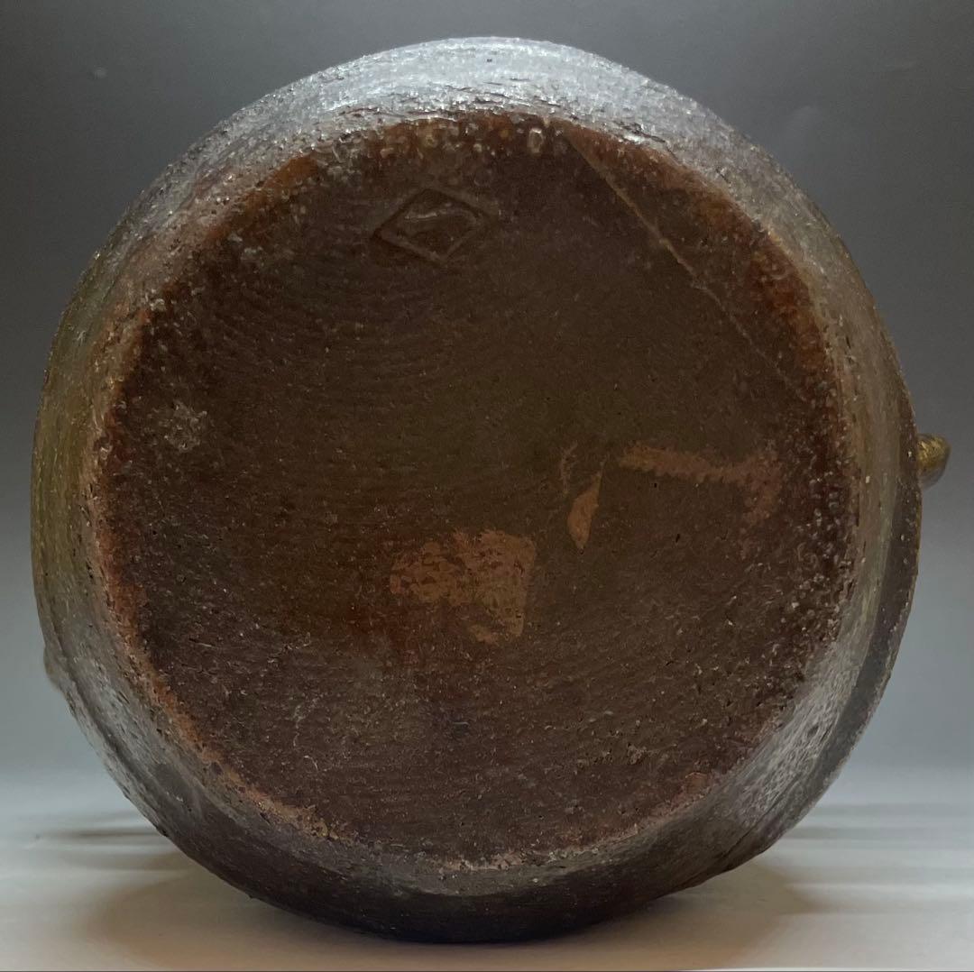 古備前　波状文　窯印　耳付水指　耳付花入　双耳水指　双耳花入　b6220