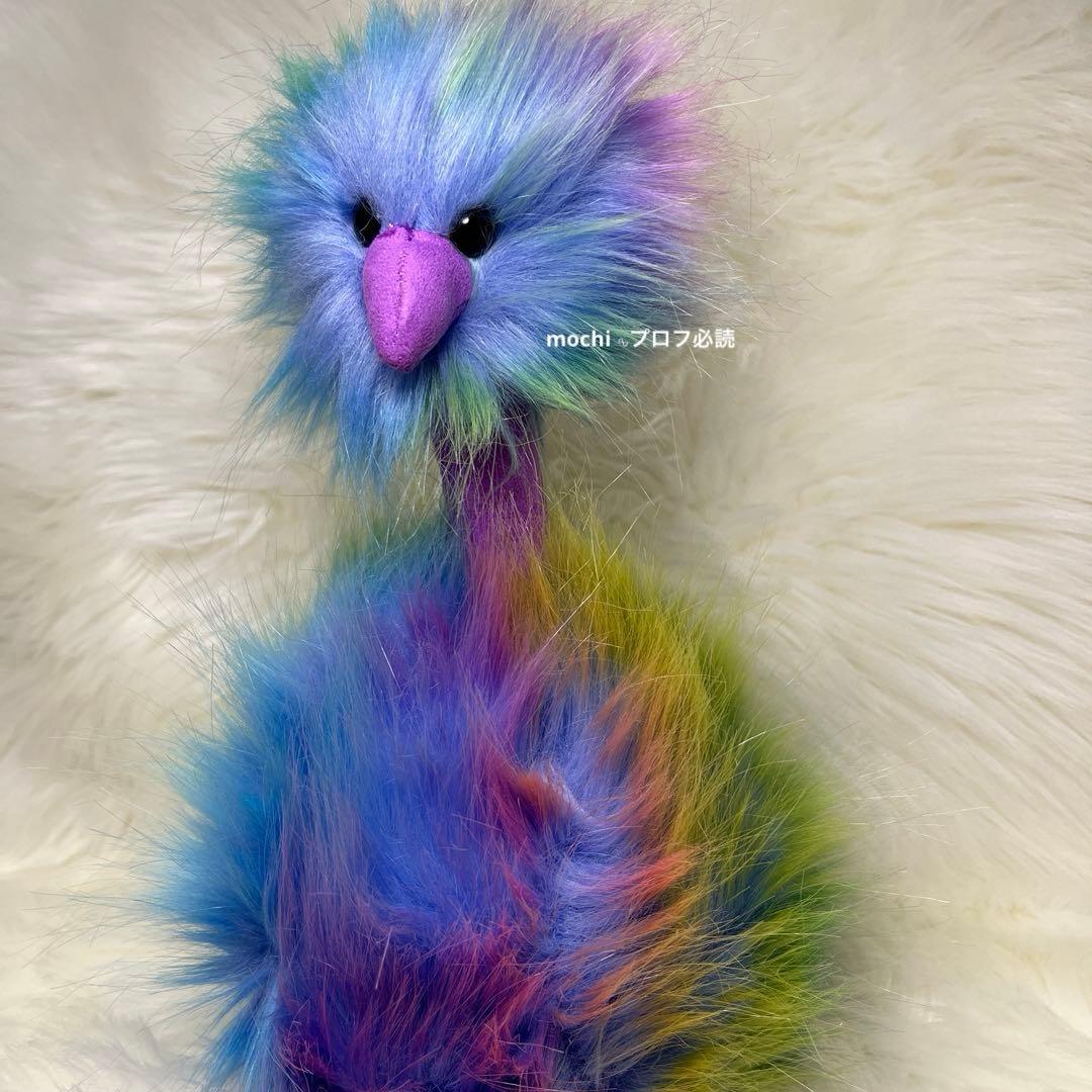  Rainbow Pompom ダチョウ レインボー ぬいぐるみ